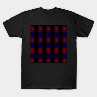 Red Blue Black Stripe T-Shirt